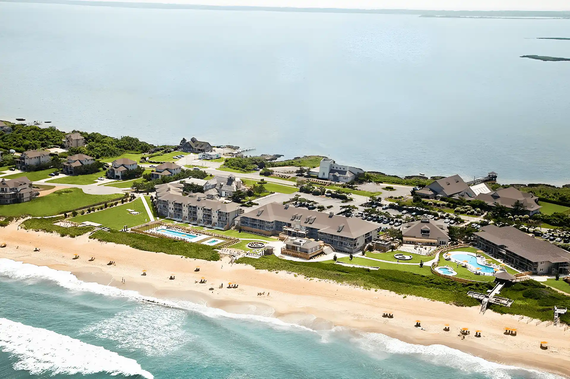 Private beaches at The Sanderling Hotel, offering exclusive seaside relaxation and stunning coastal views